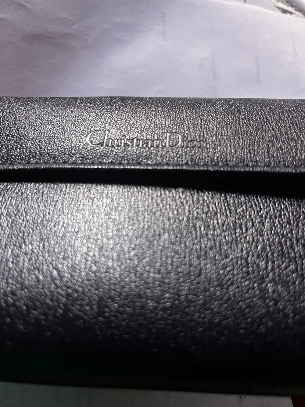 Christian Dior Navy Blue Leather Agenda Planner CD address book Dior Organizer